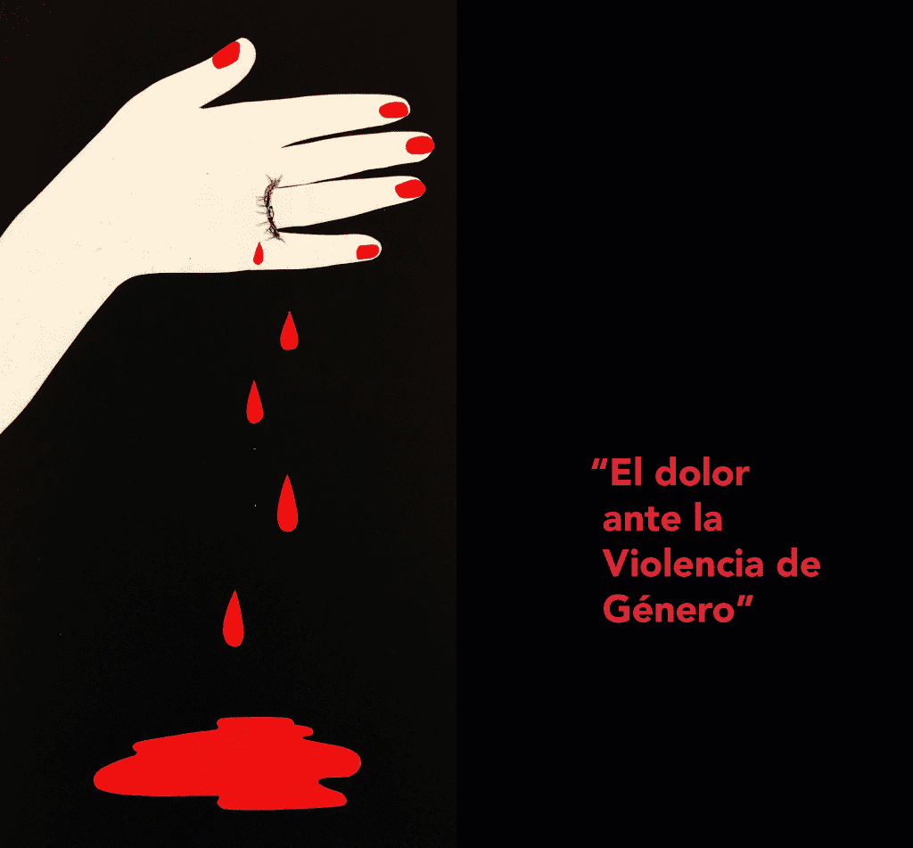 Cartel de la exposición sobre violencia de género que se realiza en la Escuela de Arte de Huesca